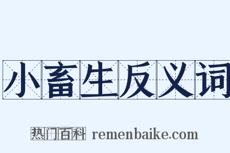 小畜生反义词是什么意思的图片